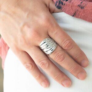 Paparazzi Jewelry Accessories - Easily Swayed - Silver Ring - Vintage